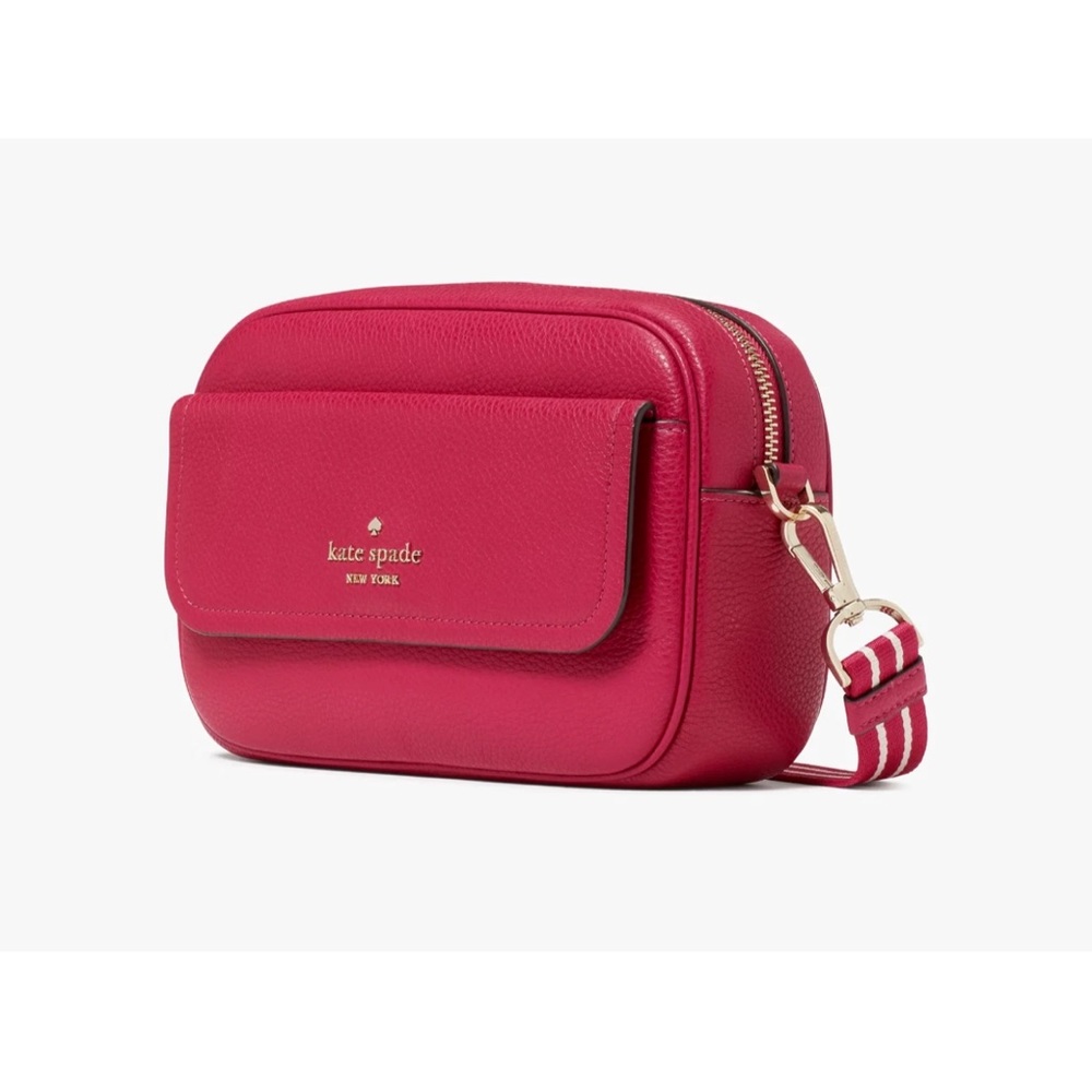 ♠️♥️KATE SPADE NY ♥️♣️ ROSIE PEBBLED LEATHER FLAP BAG CAMARA BAG - Picture 2 of 6